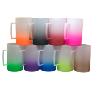 Caneca de Chopp Jateada Degrade com Cordão 450ml