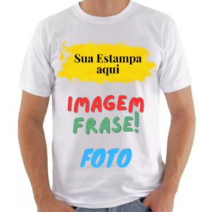 Camiseta Poliester Branca Personalizada
