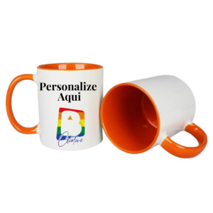 Caneca Porcelana Interior e Alça Colorido